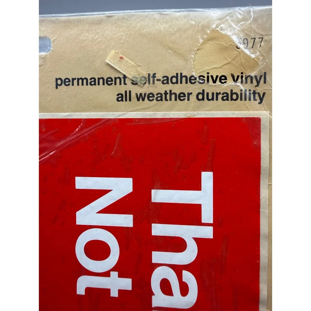 Vintage Avery Pro-Sign Thank You For Not Smoking Vinyl Decal Red White Floral
